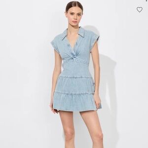 Alice + Olivia Mila Denim Mini Dress